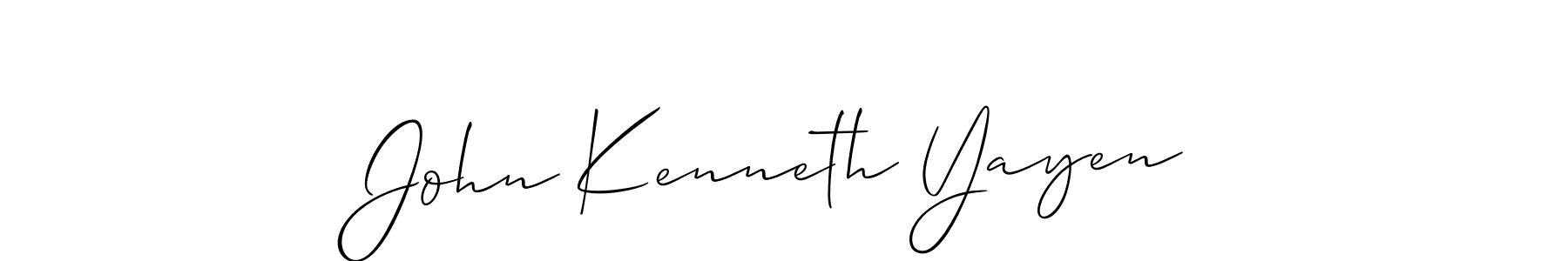 You should practise on your own different ways (Allison_Script) to write your name (John Kenneth Yayen) in signature. don't let someone else do it for you. John Kenneth Yayen signature style 2 images and pictures png